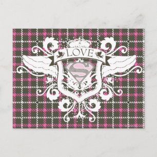 Postal Supergirl Love Escudo