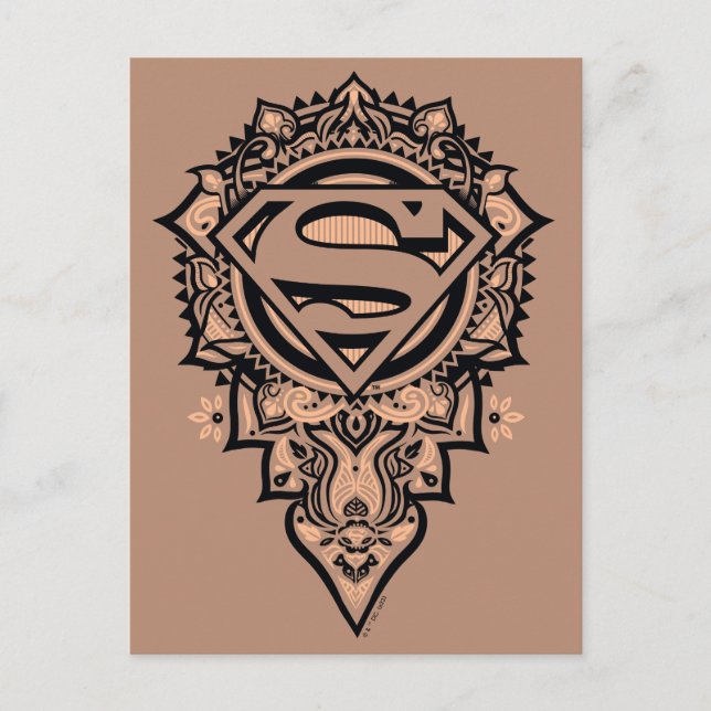 Postal Supergirl Mandala Graphic (Anverso)