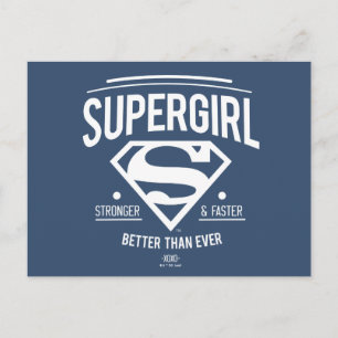 Postal Supergirl mejor que nunca retro gráfico