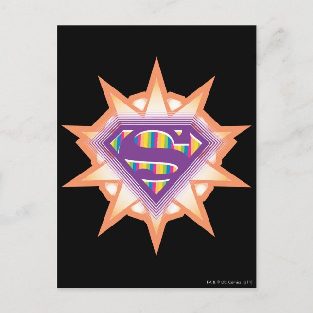 Postal Supergirl Naranja Starburst (Anverso)