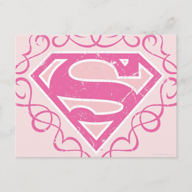 Postal Supergirl Pink Strips (Anverso)
