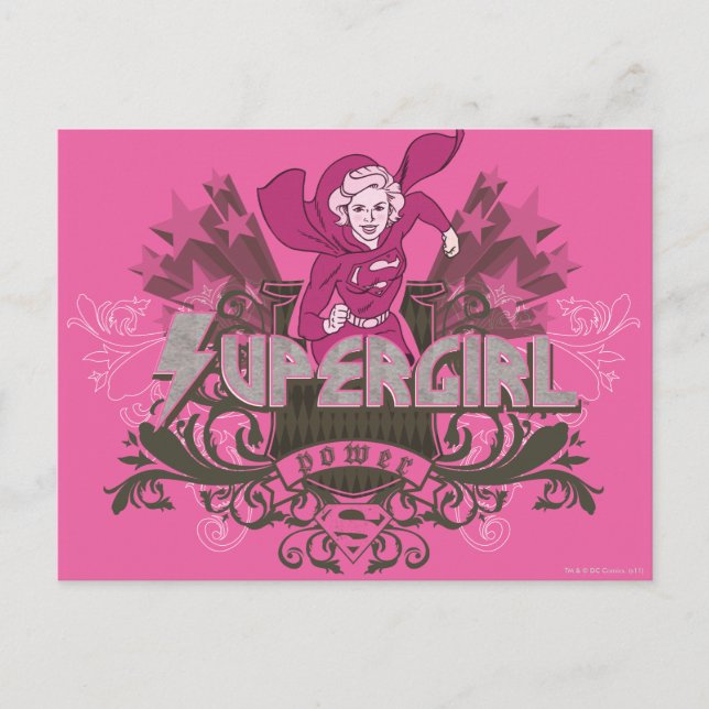 Postal Supergirl Power 2 (Anverso)