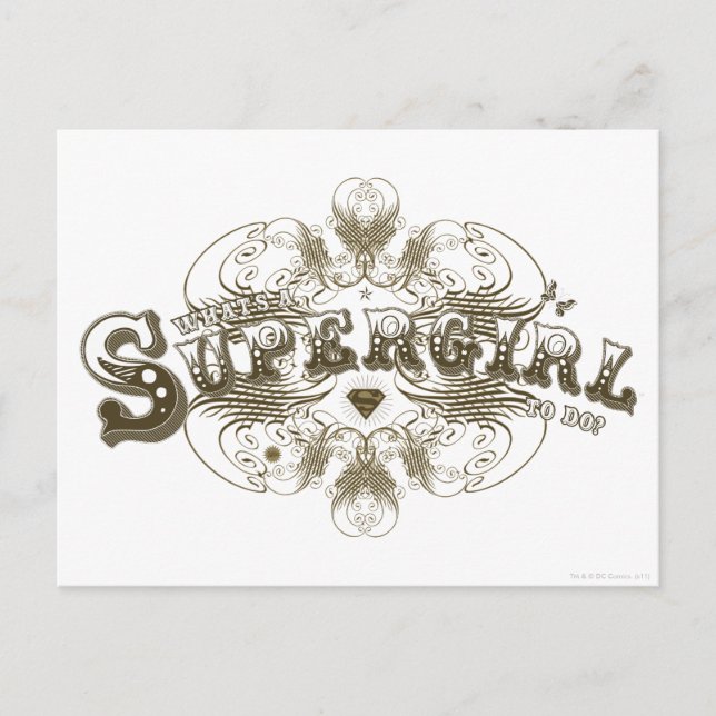Postal Supergirl Qué es un Chica hacer Brown (Anverso)