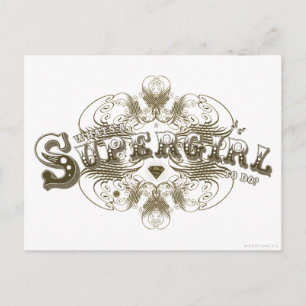 Postal Supergirl Qué es un Chica hacer Brown