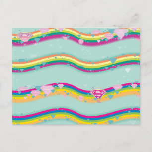 Postal Supergirl Rainbow Waves Green
