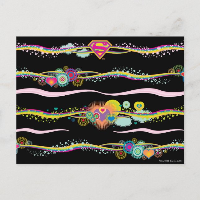 Postal Supergirl Retro Rainbow (Anverso)