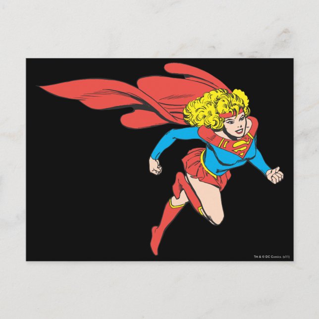 Postal Supergirl Salta a la derecha (Anverso)
