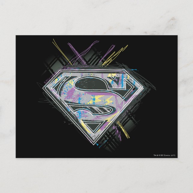 Postal Supergirl Scribbles Logo (Anverso)