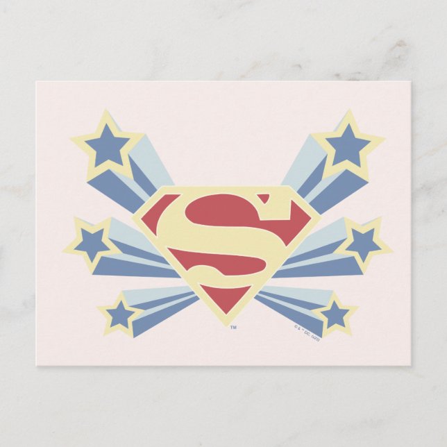 Postal Supergirl Stars S-Shield (Anverso)