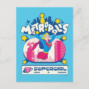 Postal Supergirl Super Pop Mujer del Mañana