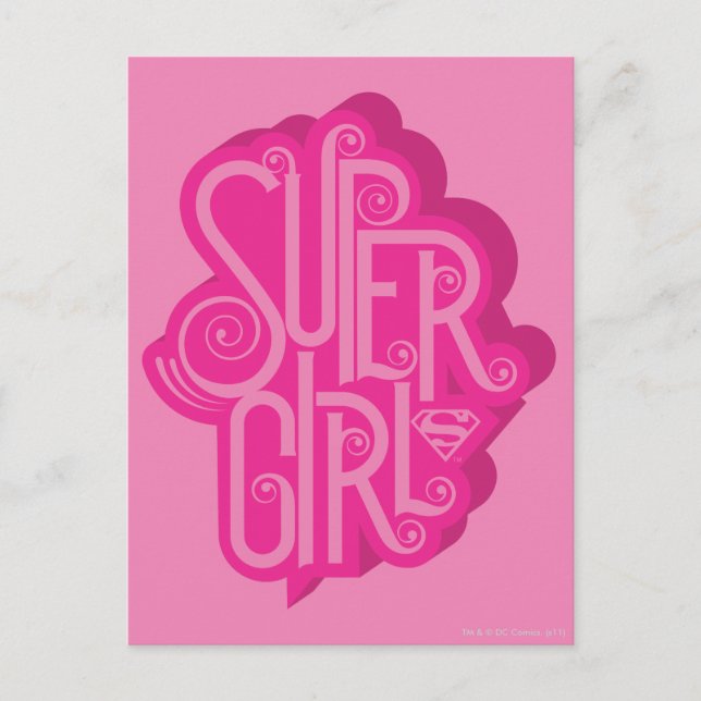 Postal Supergirl Swirl 2 (Anverso)