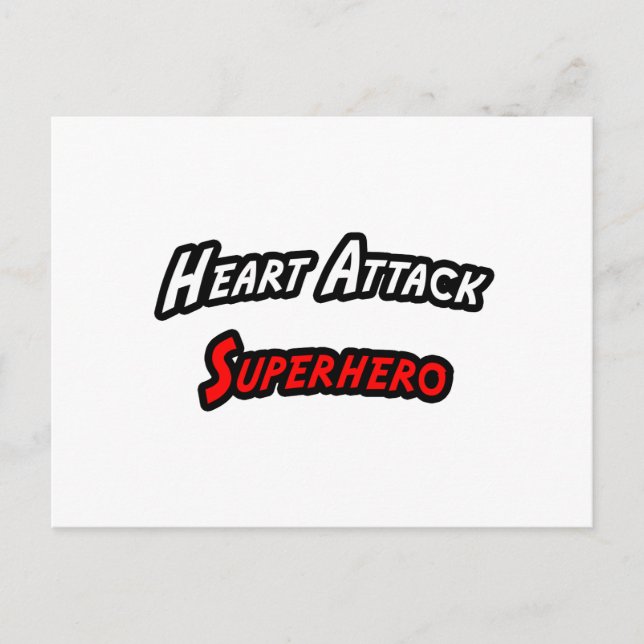 Postal Superhéroe de ataque cardíaco (Anverso)