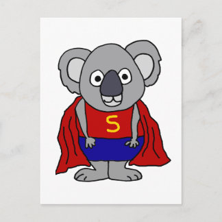 Postal Superhéroe del oso de Koala