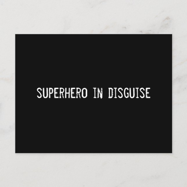 Postal superhéroe disfrazado (Anverso)