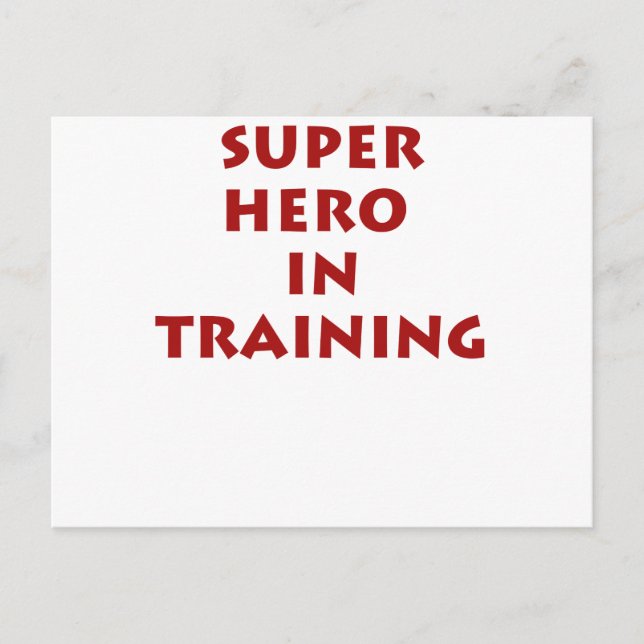Postal Superhéroe en entrenamiento (Anverso)