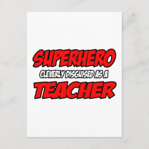 Postal Superhéroe... profesor