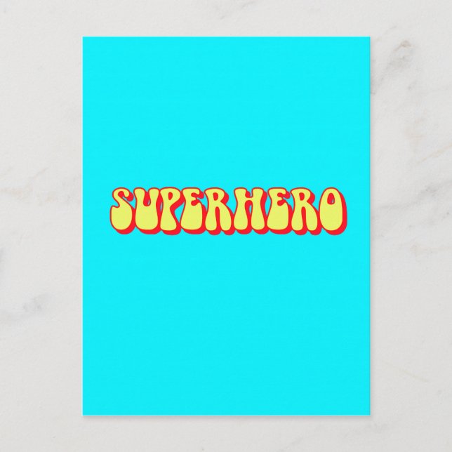 Postal Superhéroe Retro (Anverso)
