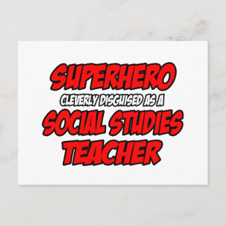 Postal Superheroína... Maestra de Estudios Sociales
