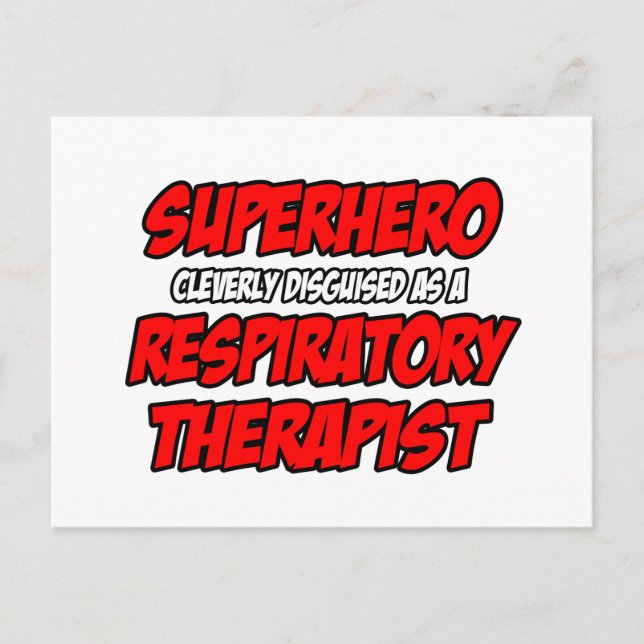 Postal Superheroína... Terapia respiratoria (Anverso)