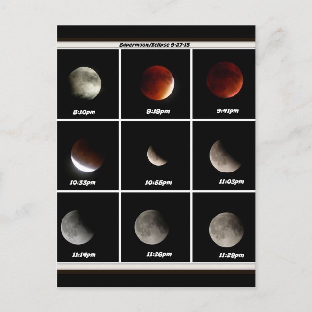 Postal Superluna y eclipse (Anverso)