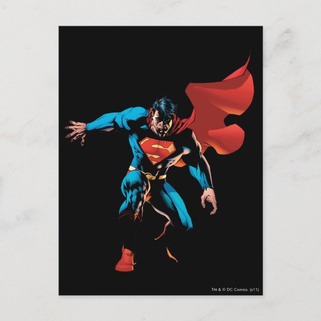 Postal Superman a la sombra (Anverso)