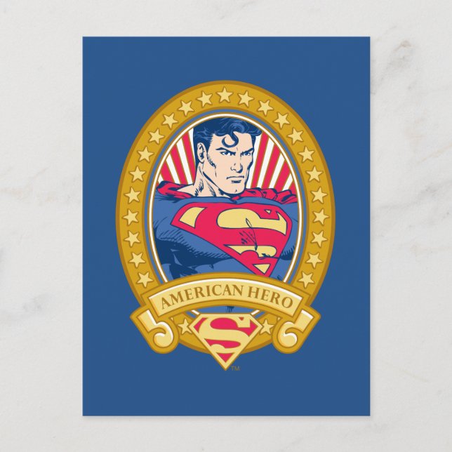 Postal Superman American Hero (Anverso)