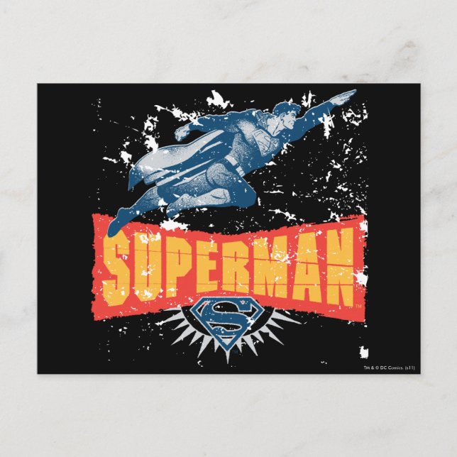 Postal Superman angustiado (Anverso)