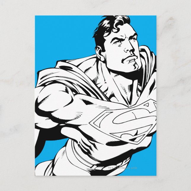 Postal Superman Black and White 1 (Anverso)