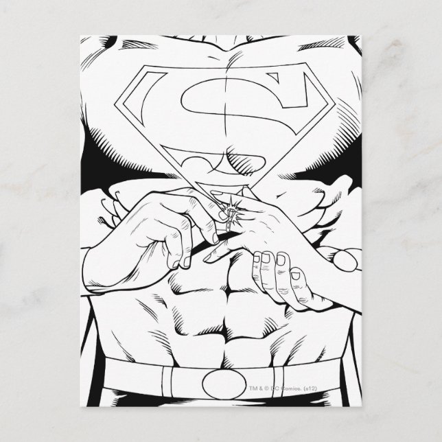 Postal Superman Black and White 3 (Anverso)