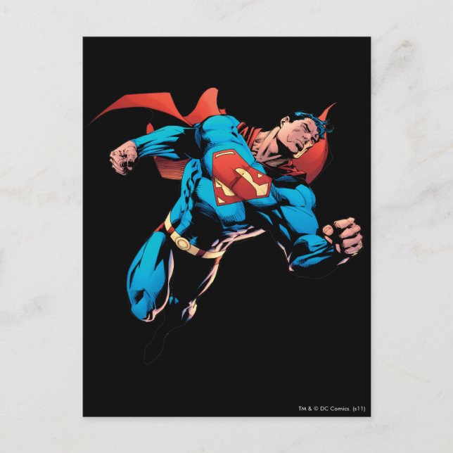 Postal Superman con traje (Anverso)