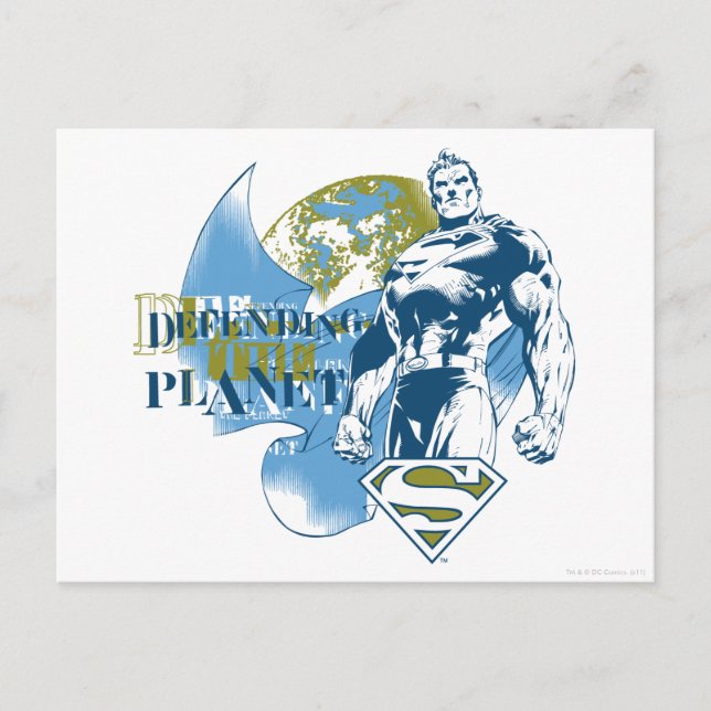 Postal Superman | Defender el planeta (Anverso)