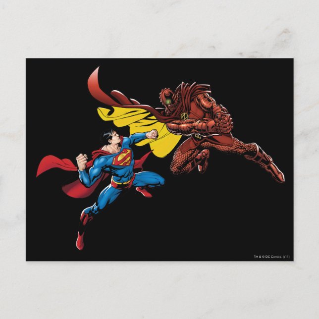 Postal Superman Fights (Anverso)