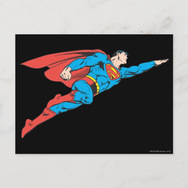 Postal Superman Flying Right (Anverso)