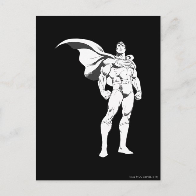 Postal Superman golpea la cuerda floja (Anverso)