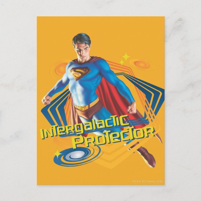 Postal Superman Intergalactic Protector (Anverso)