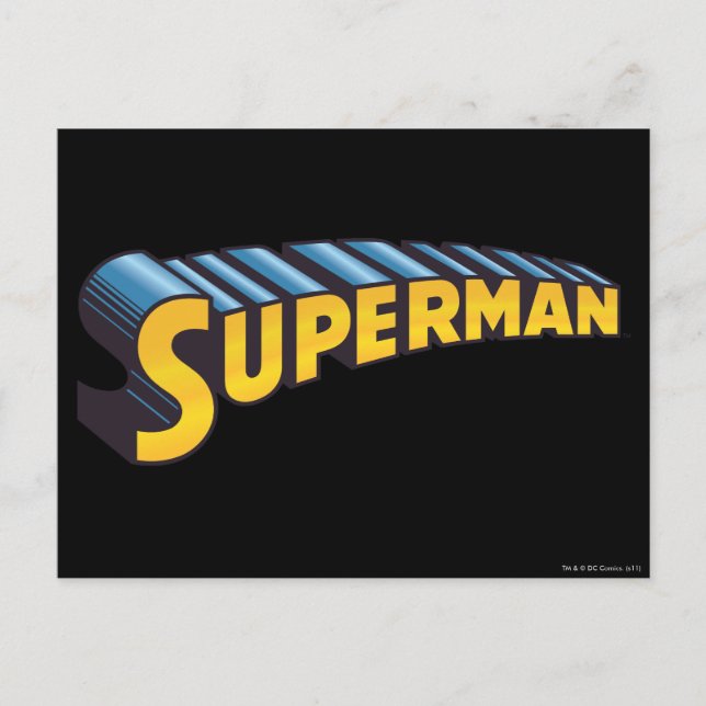 Postal Superman | Logotipo de nombre clásico (Anverso)