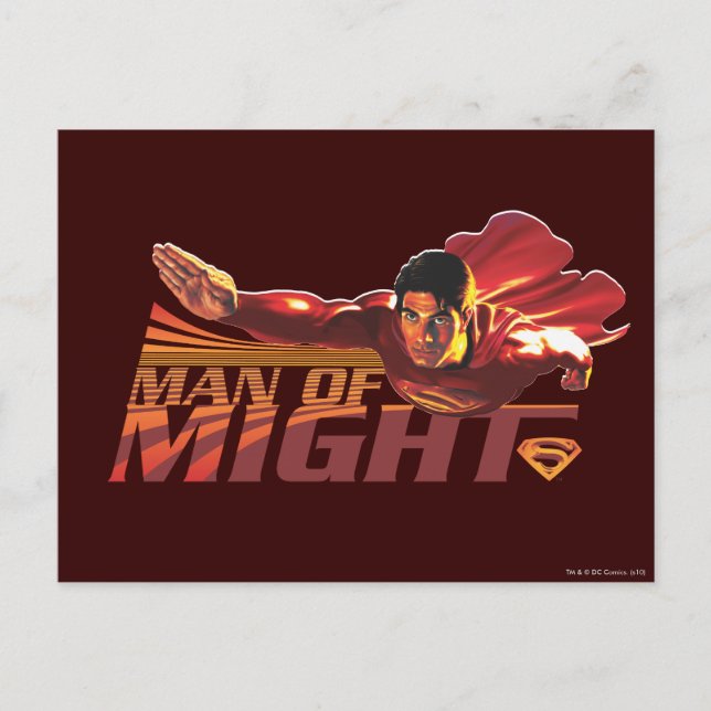 Postal Superman Man of Might (Anverso)