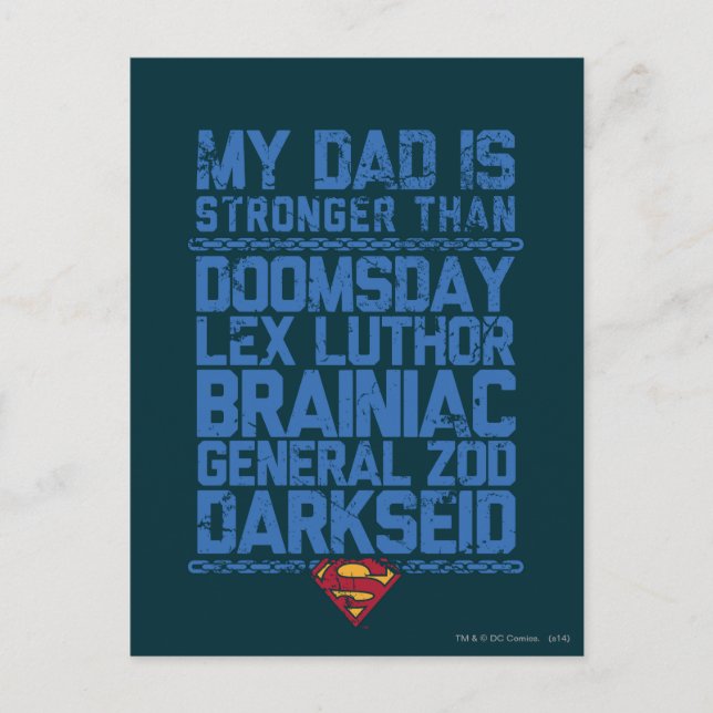 Postal Superman - My Dad is Stronger Than... (Anverso)