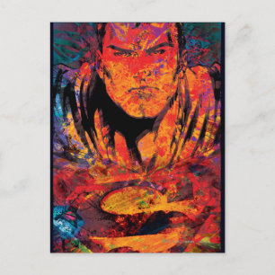 Postal Superman Naranja Grunge