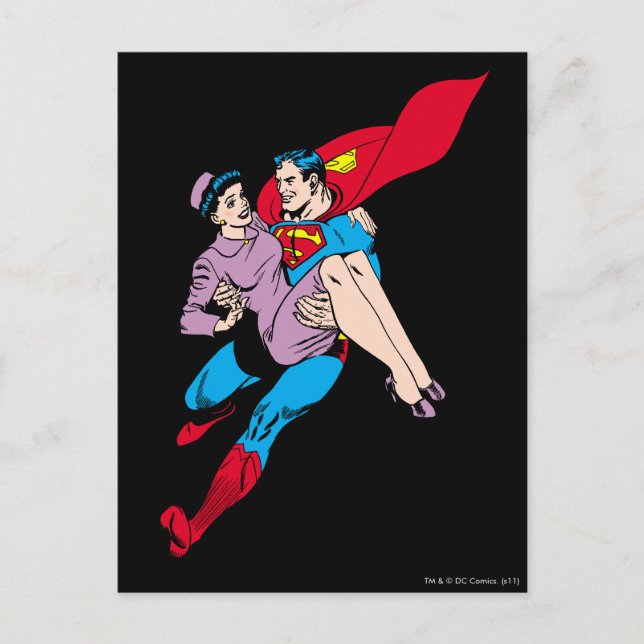 Postal Superman rescata a Louis (Anverso)