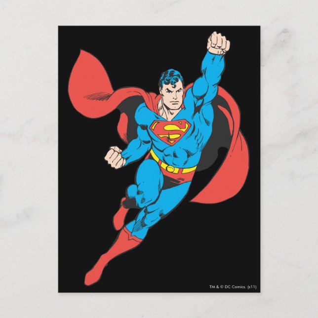 Postal Superman Right Fist Raised (Anverso)