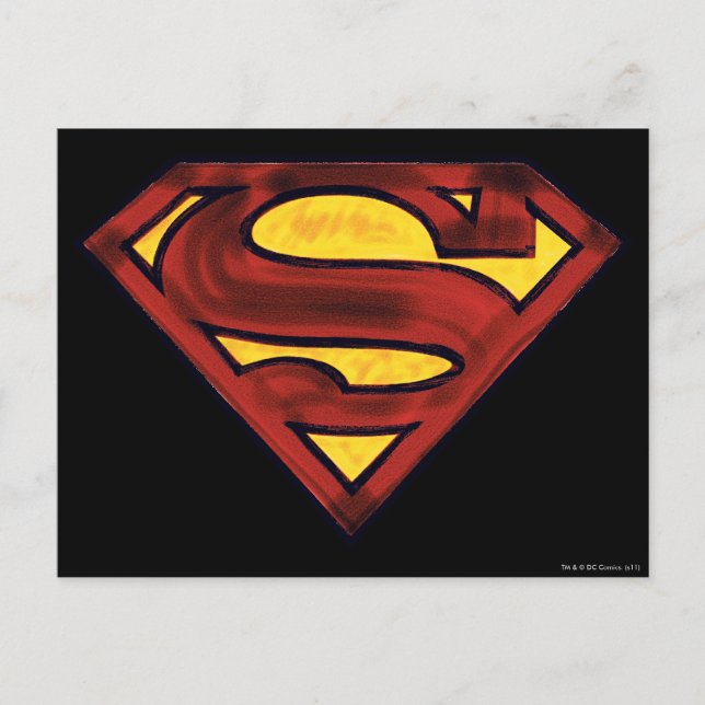 Postal Superman S-Shield | Darkened Red Logo (Anverso)