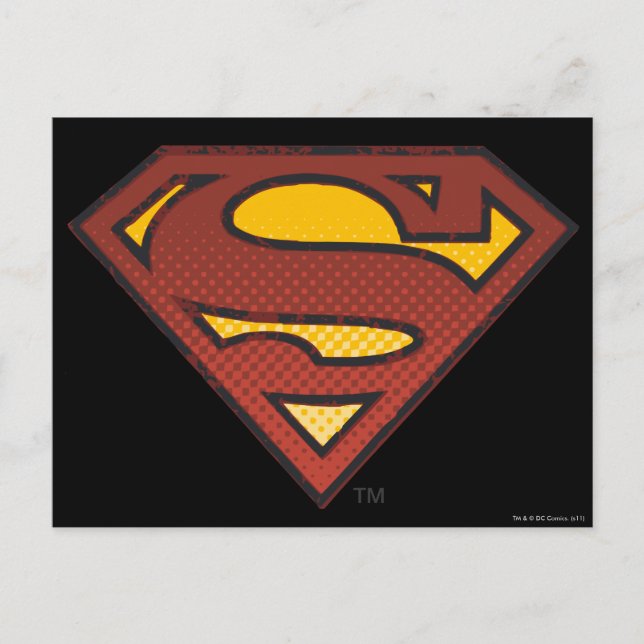 Postal Superman S-Shield | Faded Dots Logo (Anverso)