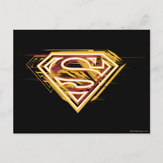 Postal Superman S-Shield | Logotipo amarillo y rojo (Anverso)