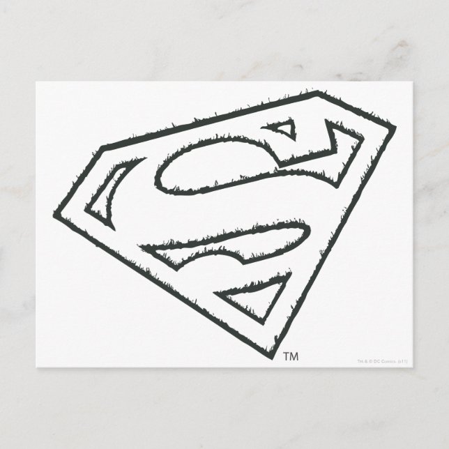 Postal Superman S-Shield | Logotipo de grunge lateral (Anverso)