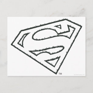 Postal Superman S-Shield Logotipo de grunge lateral