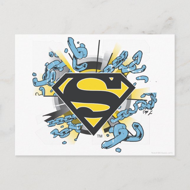 Postal Superman S-Shield | Logotipo de las cadenas (Anverso)