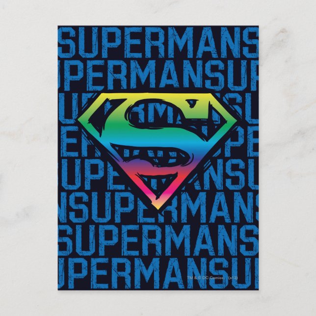 Postal Superman S-Shield | Logotipo del arco iris (Anverso)