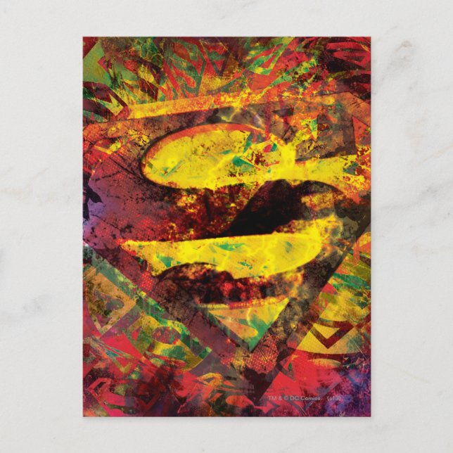 Postal Superman S-Shield | Logotipo Grunge (Anverso)