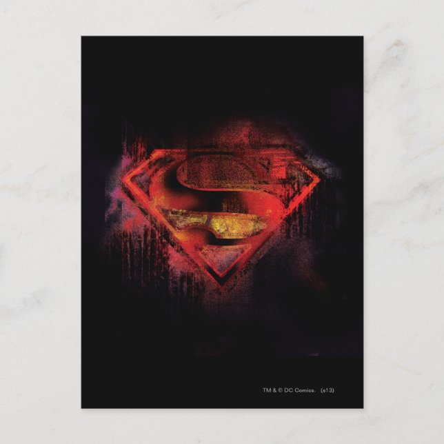 Postal Superman S-Shield | Logotipo pintado (Anverso)